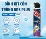 Bình Xịt Ruồi Muỗi ARS JET BLUE PLUS Chuyên Diệt Muỗi Và Côn Trùng Bay., Không Mùi/Lavender, Chai 600ml 