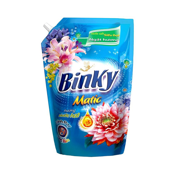  Nước Giặt BINKY MATIC Hương Nước Hoa Màu Xanh 2.4-3.1-3.3-3.6 kg 