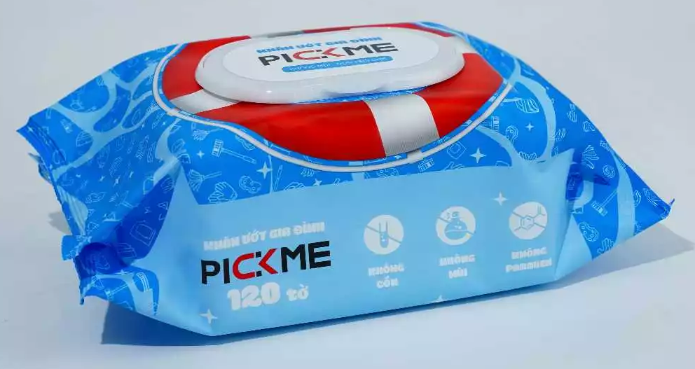  Khăn ướt PickMe 120 tờ không mùi 