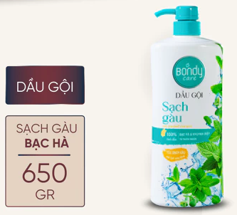  Dầu gội Bondy Care suôn mượt, sạch gàu 650G, nuôi dưỡng và bảo vệ tóc sâu từ bên trong 