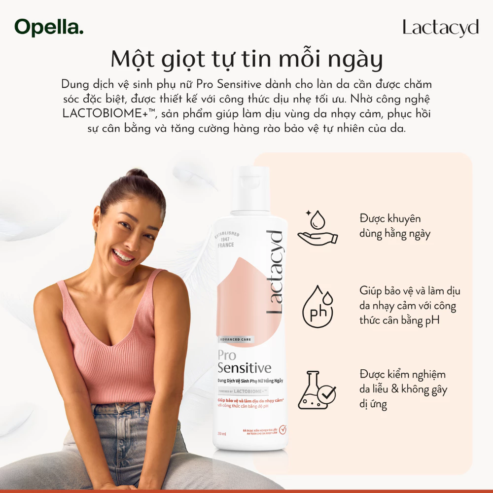  Dung Dịch Vệ Sinh Phụ nữ Lactacyd Pro Sensitive Cho Da Nhạy Cảm 250ml 