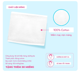  Bông Tẩy Trang Ép Biên POP-PUF 130 Miếng  Bông Cotton Tự Nhiên, Mềm Mịn 
