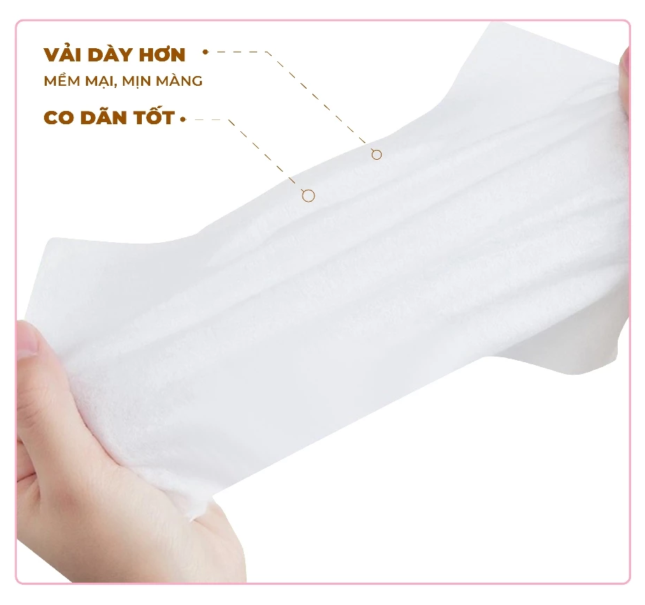  Khăn ướt cao cấp cho bé Nuna Gold 100 tờ không mùi - Vải rayon dày mềm dai tinh chất lô hội an toàn vệ sinh cho bé 