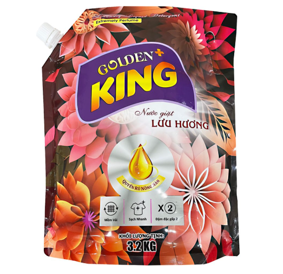  Nước giặt lưu hương Golden King túi 3.2kg 