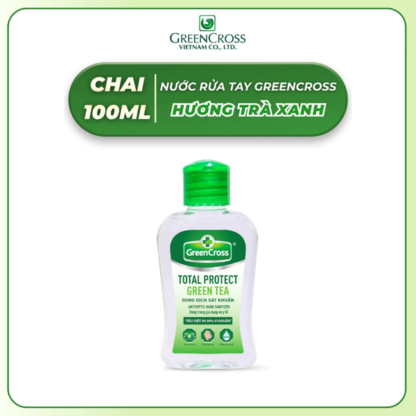  Nước Rửa Tay Khô Green Cross 100ml Chính Hãng – Diệt Khuẩn 99,9%, Sạch Nhanh 