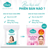  Bông Tẩy Trang Vuông NIVA CV3 Túi 210 Miếng – Bông Tự Nhiên Cao Cấp, Bản Cải Tiến 