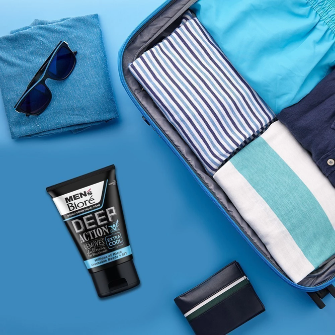  Sữa Rửa Mặt Men Biore Hạt Tác Động Kép Mát Lạnh Sảng Khoái 100g 