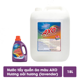  Nước Tẩy Quần Áo Màu Axo Hương Tươi Mát can 18L phù hợp Giặt ủi/ NH KS/ Spa 