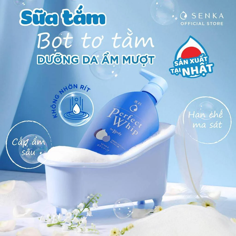  Sữa tắm dưỡng ẩm Senka Perfect Whip for Body 500 ml 