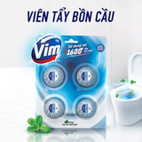  Viên Thả Vệ Sinh Bồn Cầu Vim Sạch Khuẩn, Sáng Bóng đến 1600 Lần Xả (4x45g/vỉ) 