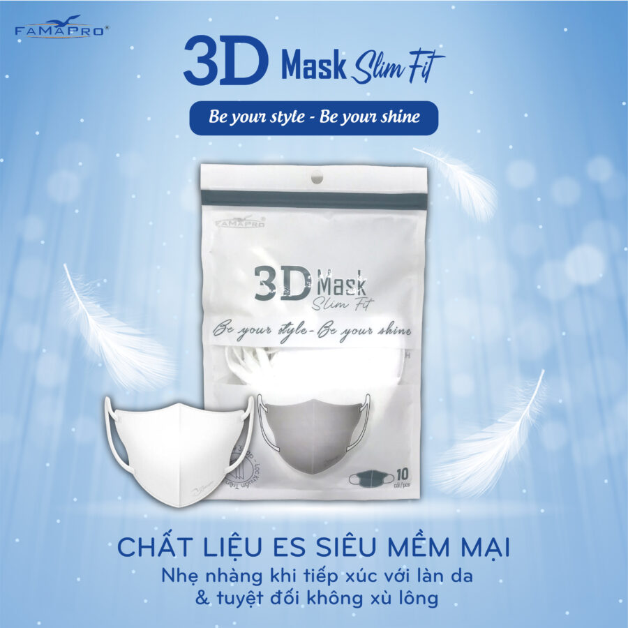  Khẩu trang 3D Slim Fit Famapro 