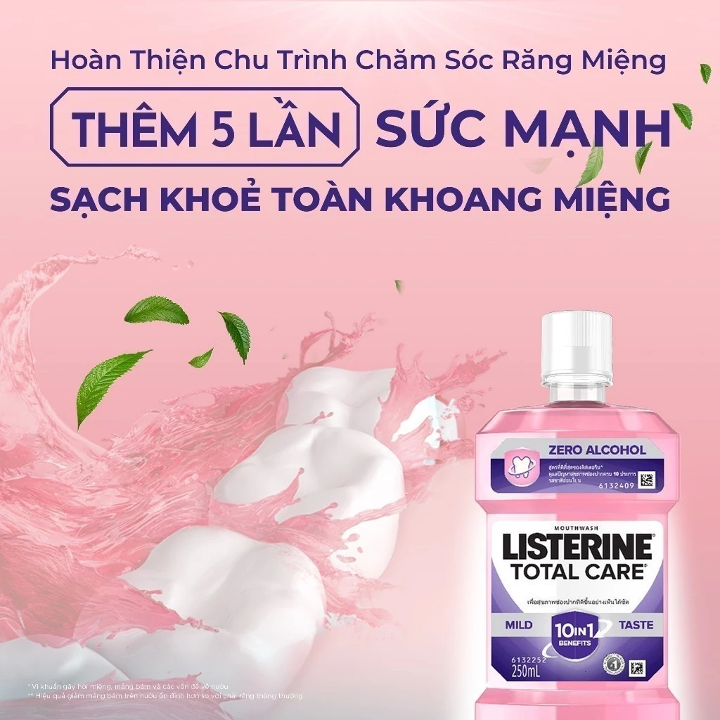  Nước Súc Miệng Listerine Total Care Zero 250ml 