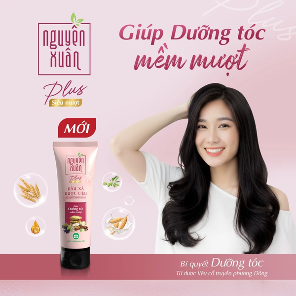  Dầu xả dược liệu Nguyên Xuân Plus Siêu Mượt 160g 