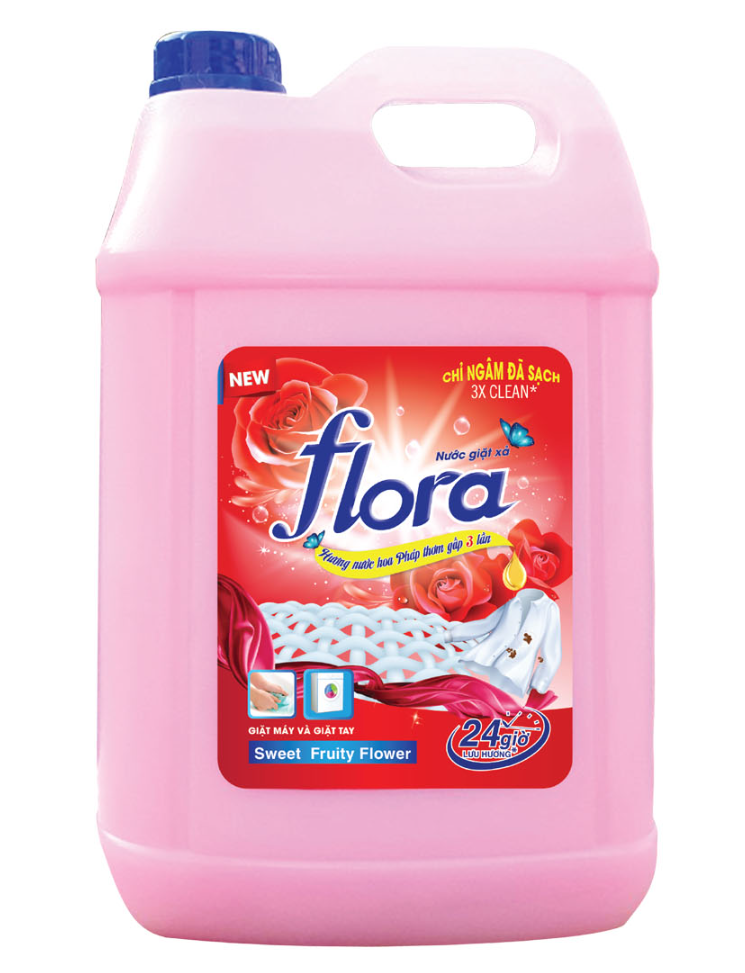  Nước giặt xả Flora 3.6-9.36kg 