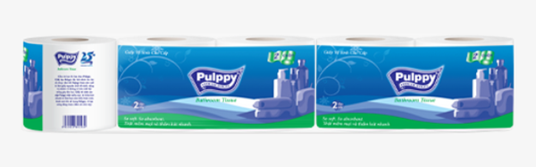  Giấy Lụa Cuộn Pulppy 2 Cuộn x 5 