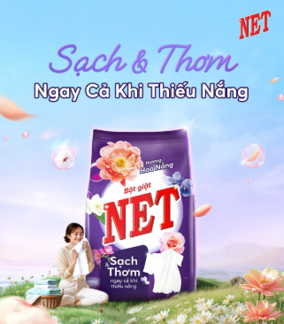  Bột giặt NET hương Hoa Nắng 720g - 2kg 