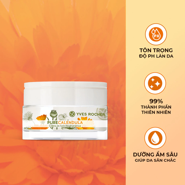  Kem Dưỡng Da Ngày Và Đêm Yves Rocher Calendula Regenerating Day Night Cream 50ml 