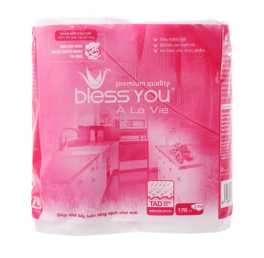  Giấy lau bếp đa năng Bless You À La Vie - 170 tờ/cuộn 