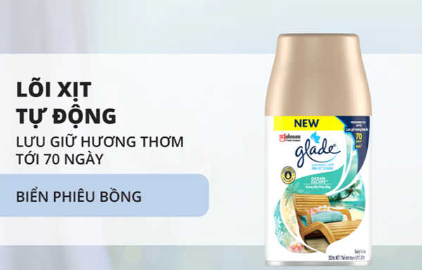  Lõi Xịt GLADE Thơm Phòng Tự Động Lưu Hương Bền Lâu Đến 70 ngày 252ml 