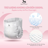  Bỉm tã dán đêm Applecrumby Airplus Overnight Tape size S - XL thoải mái cho bé 