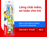  Bộ 2 bàn chải Colgate Minion Twin cho bé từ 5-9 tuổi 