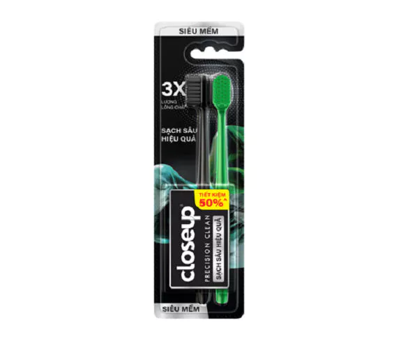  Bộ 2 Cây Bàn chải Closeup Precision Clean siêu mềm 