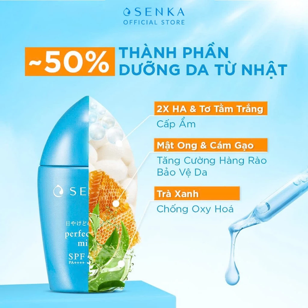  Kem chống nắng dạng sữa Senka Perfect UV Milk 40 ml 