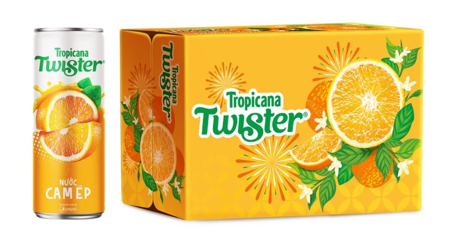  Nước Trái Cây Twister Cam 320ml/lon 