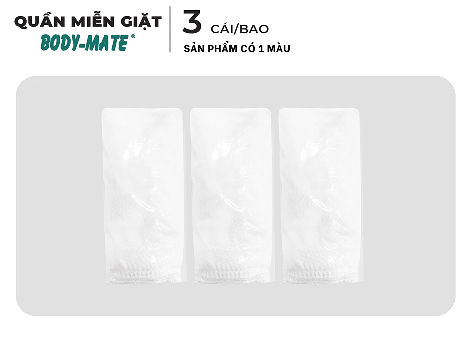  Quần Đùi Miễn Giặt Tiện Lợi Body-Mate Nữ, 3 Cái/Bao 