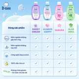  Sữa tắm gội D-nee cho trẻ sơ sinh dưới 3 tuổi giúp da mịn, tóc mượt 200ml 