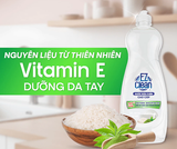  Nước Rửa Chén EZ Clean 800gr, sạch nhanh dầu mỡ, không phẩm màu, dịu nhẹ da tay, bổ sung vitamin E 