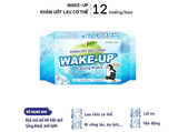  Khăn ướt mini tiện lợi WAKE-UP 12 miếng/gói 3 gói/lốc - mát lạnh khử mùi dễ mang theo khi đi du lịch, thể thao 