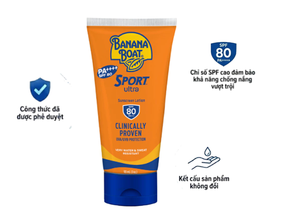 Kem Chống Nắng Thể Thao Banana Boat Sport Ultra - SPF80/90ML 
