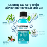  Nước Súc Miệng Giữ Hơi Thở Thơm Mát Listerine Coolmint 100ml 