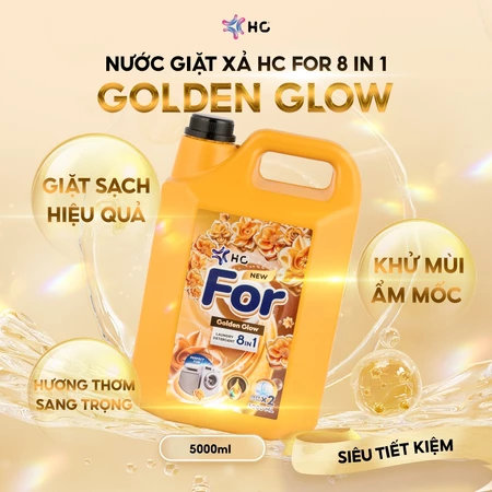  Nước Giặt Xả HC For 8in1 – Thách Thức Mọi Vết Bẩn Cứng Đầu - Hương Nước Hoa Pháp - Bảo Vệ Sợi Vải 