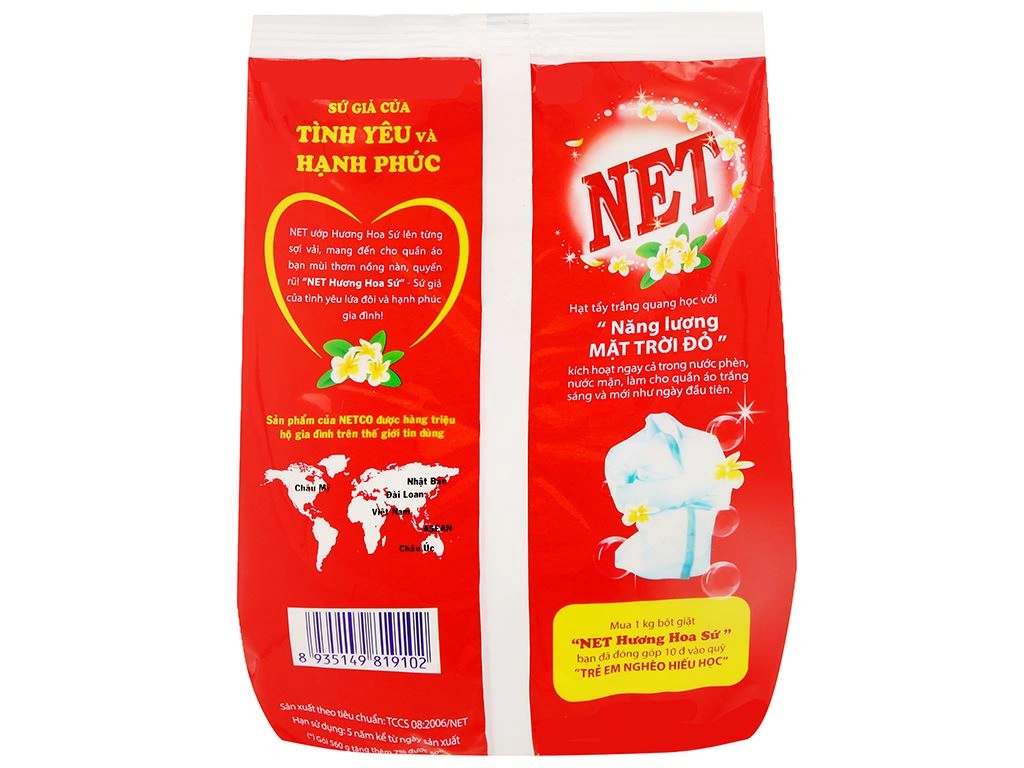  Bột giặt Net hương hoa Ngọc lan gói 600g 