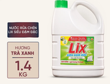  Nước rửa chén LIX siêu đậm đặc hương chanh/trà xanh/bưởi hồng 1.4kg làm sạch dầu mỡ không hại da tay 