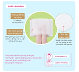  Bông Tẩy Trang Dạng Túi Xỏ Ngón POP-PUF 6x8cm Không Để Lại Xơ Bông, Mềm Mịn 80 Miếng/Hộp 