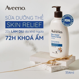  Sữa dưỡng thể Làm dịu kích ứng trong 20s & Khóa ẩm 72H cho da nhạy cảm Aveeno Skin Relief Body Lotion 354ml 