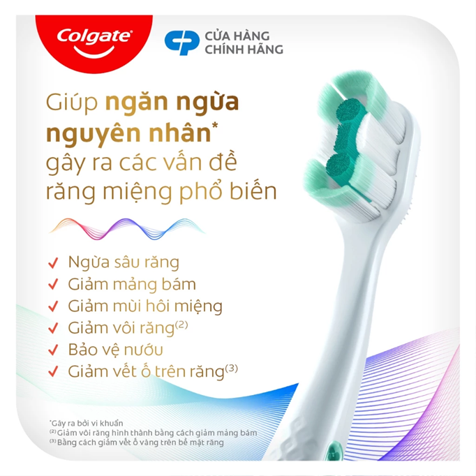  Bàn chải Colgate Total, công nghệ tạo bọt nhanh, ngăn ngừa 6 vấn đề răng miệng phổ biến 