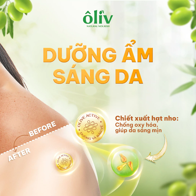  Sữa Tắm Dưỡng Da Ôliv Dưỡng Ẩm 800ml 