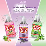  Nước Rửa Tay Dưỡng Ẩm Lily Mỹ Hảo Chiết Xuất Thiên Nhiên, Sạch Khuẩn An Toàn Chai 500 ML 