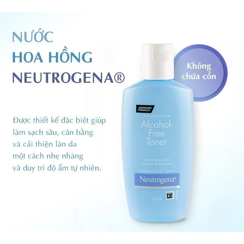  Nước hoa hồng Không Cồn Neutrogena Ultra Care Alcohol Free Toner (150ml) 