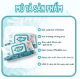  Khăn ướt cao cấp Ecobi gói 80 tờ không mùi 
