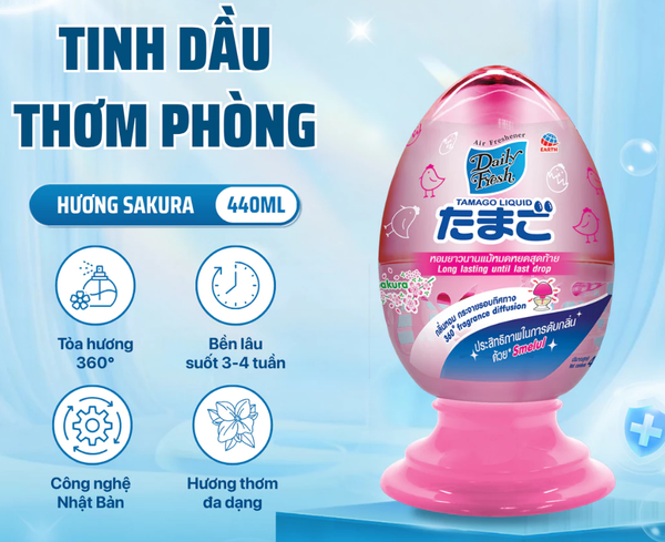  Lọ toả hương thơm phòng tinh dầu Daily Fresh dạng trứng 440ml 