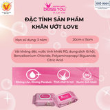  Khăn ướt Bless You 30 tờ không mùi, mềm mại, an toàn cho da 