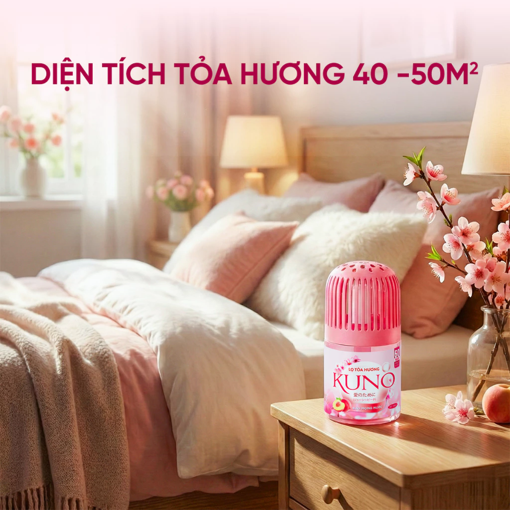  Lọ tỏa hương KUNO hương thơm tự nhiên, Lọ thơm phòng khử mùi 360 độ thế hệ mới thơm lâu 45 ngày 