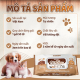  Khăn ướt vệ sinh thú cưng Pet EcoWipes gói 50 tờ hương tự nhiên 