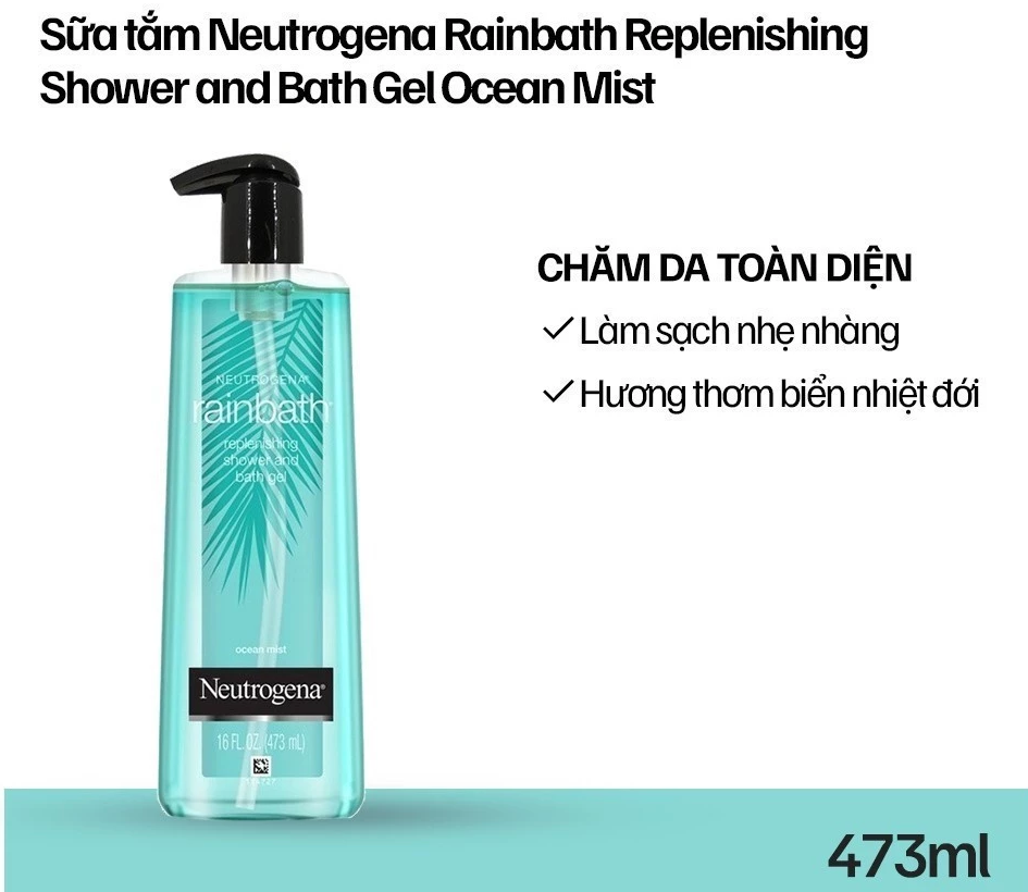  Sữa Tắm Dạng Gel Neutrogena Rainbath Làm Sạch Sâu & Dưỡng Ẩm Cho Làn Da Mềm Mượt (473ml) 