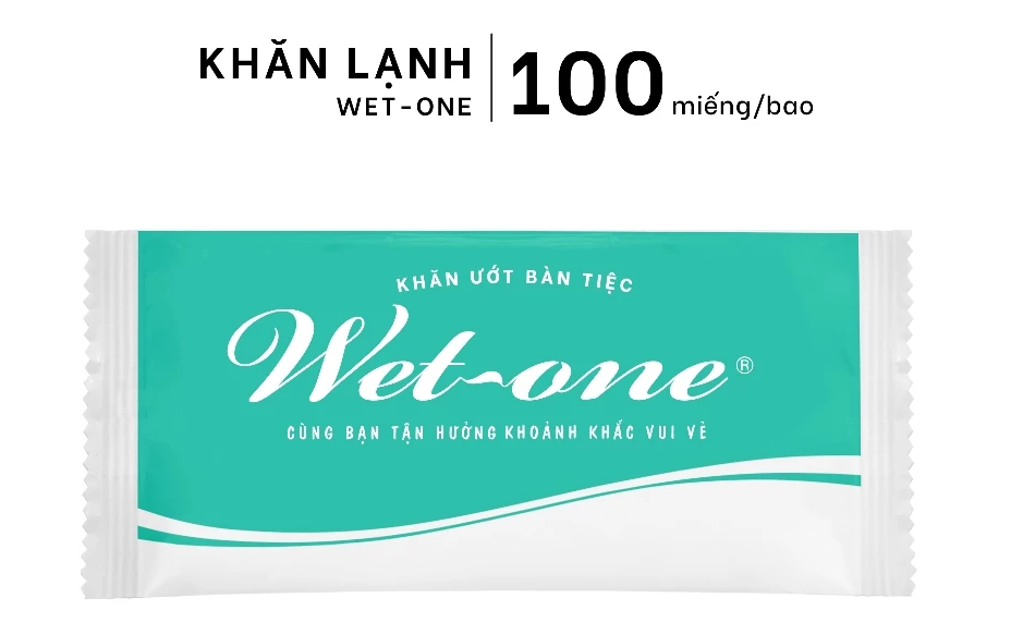  Thùng 1200 Cái Khăn Lạnh (Xanh Ngọc) WET-ONE - Vải Không Dệt Mềm Mại, Vân Caro 